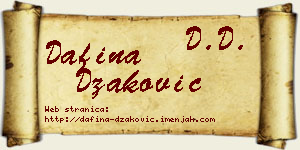 Dafina Džaković vizit kartica